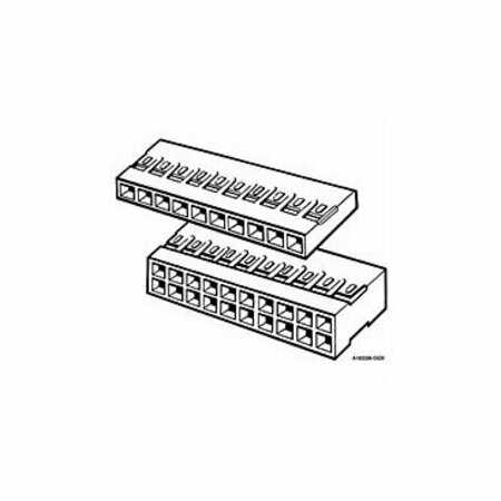 FCI Board Connector, 17 Contact(S), 1 Row(S), Female, 0.1 Inch Pitch, Crimp Terminal, Latch, Black 65039-020LF